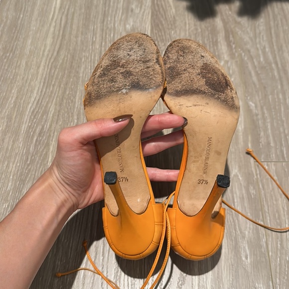 Manolo Blahnik Lace Up Sandals - Picture 4 of 6